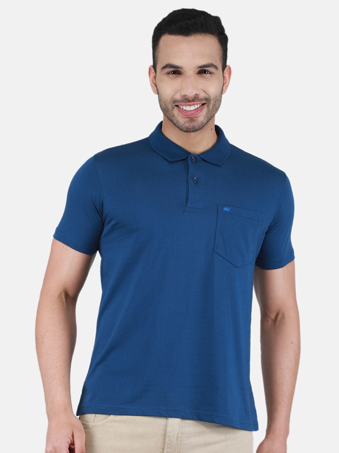 

Monte Carlo Polo Collar Short Sleeves T-shirt, Navy blue