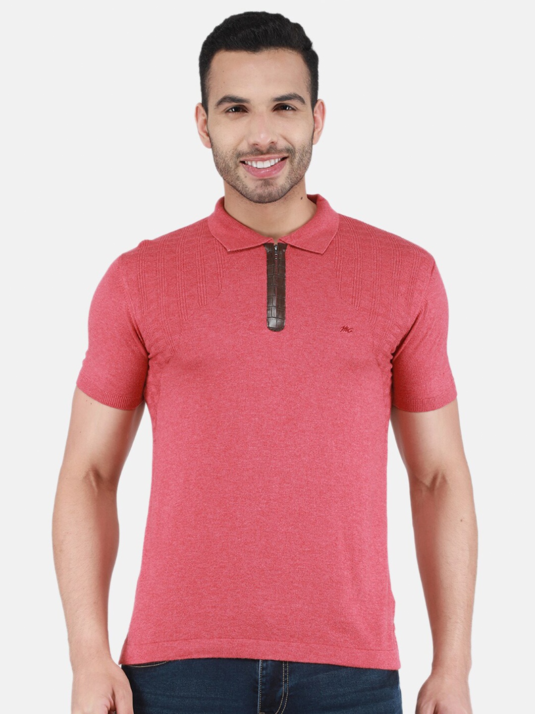 

Monte Carlo Polo Collar Regular Sleeves T-shirt, Red