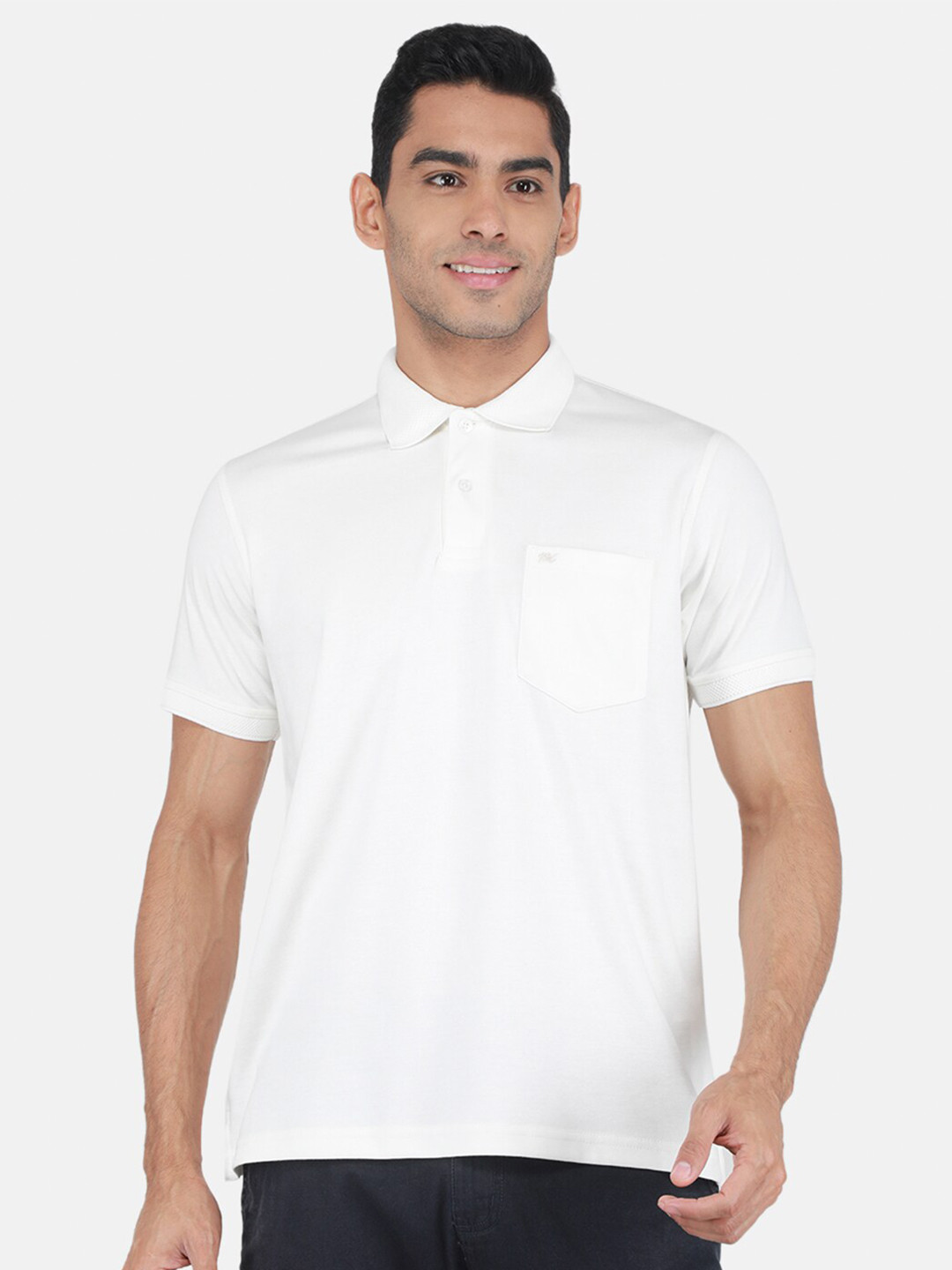 

Monte Carlo Polo Collar Short Sleeves T-shirt, Off white