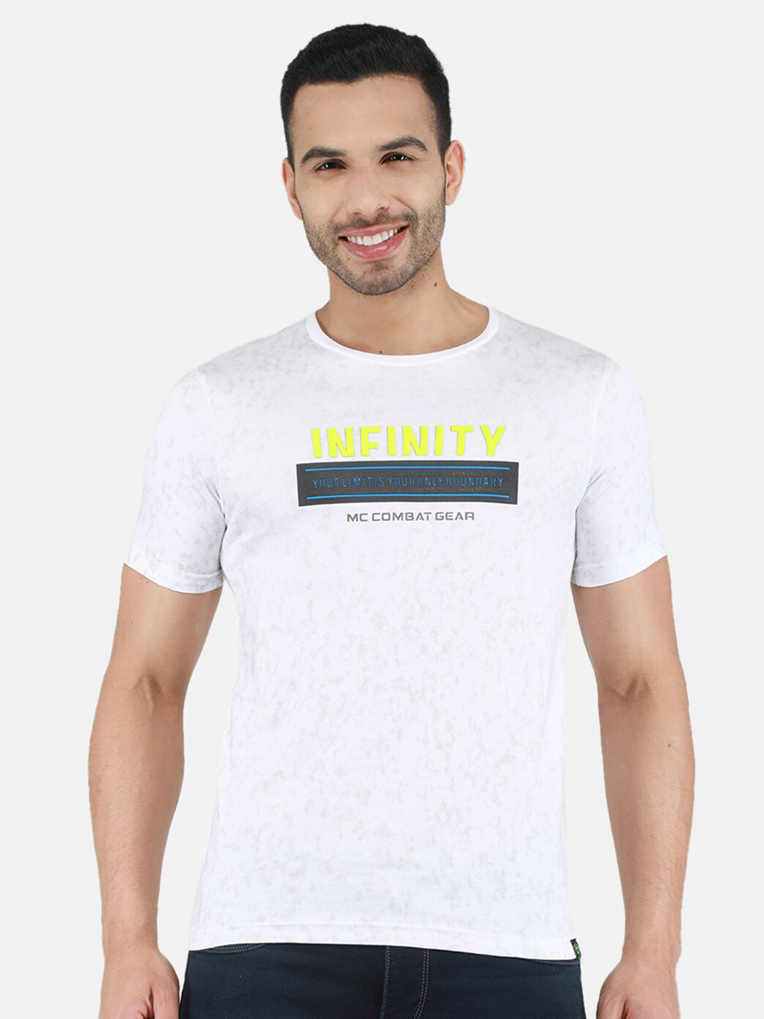 

Monte Carlo Typography Printed Round Neck T-shirt, White