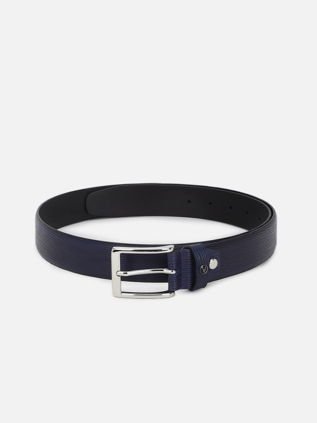 

Van Heusen Men Textured Tang Closure Leather Belt, Navy blue