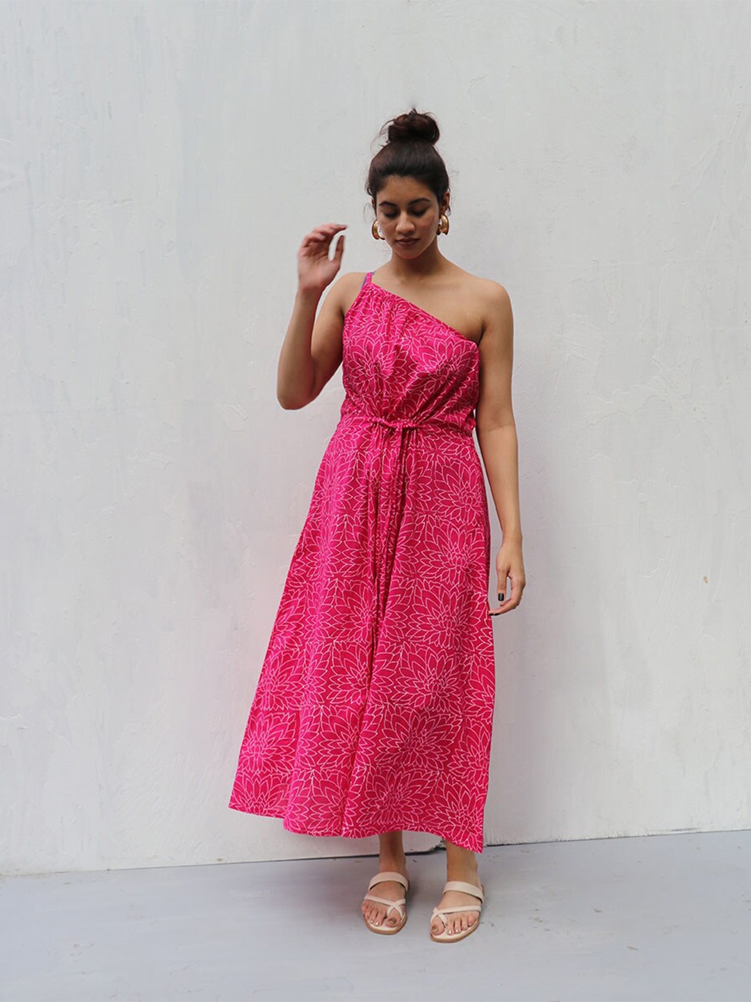 

Chidiyaa Floral Print Maxi Dress, Pink