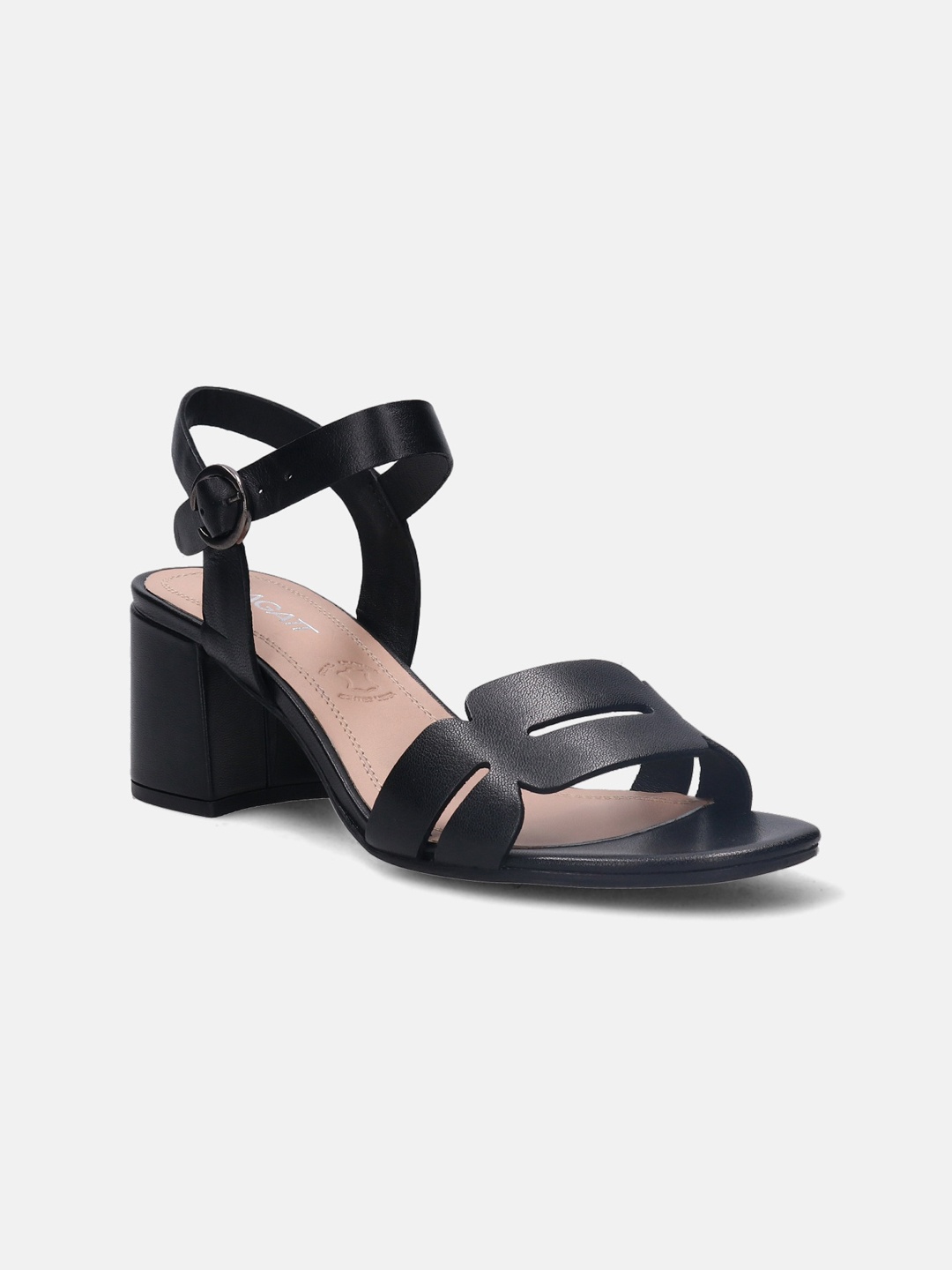 

BAGATT Vaiana Textured Leather Block Heels, Black