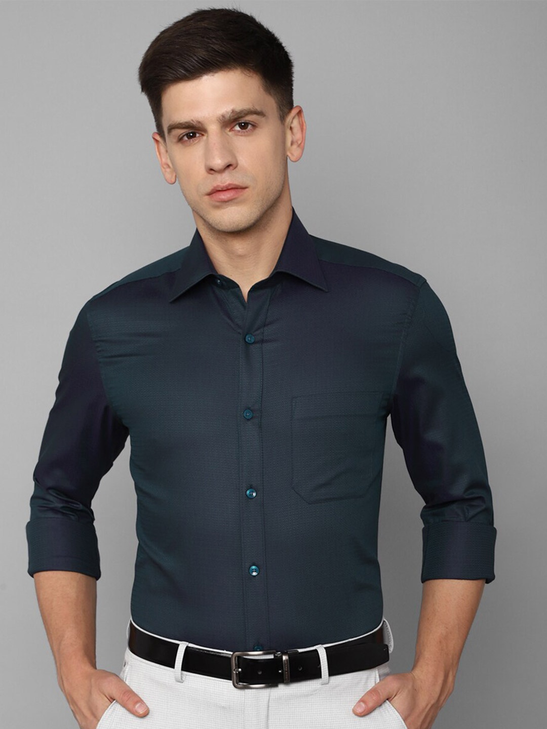 

Louis Philippe Opaque Formal Pure Cotton Shirt, Navy blue