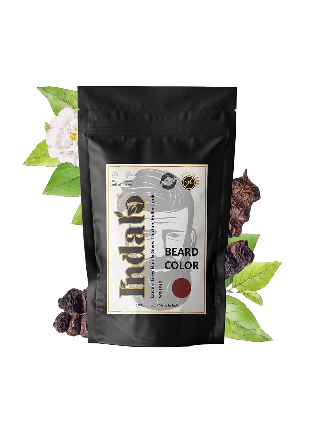 

INDALO Men Beard Color 100 g - Wine Red, Burgundy