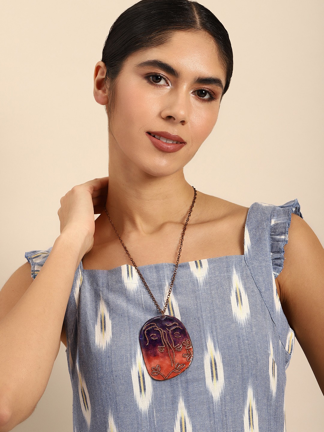 

Taavi Women Handcrafted Ethnic Necklace, Multi
