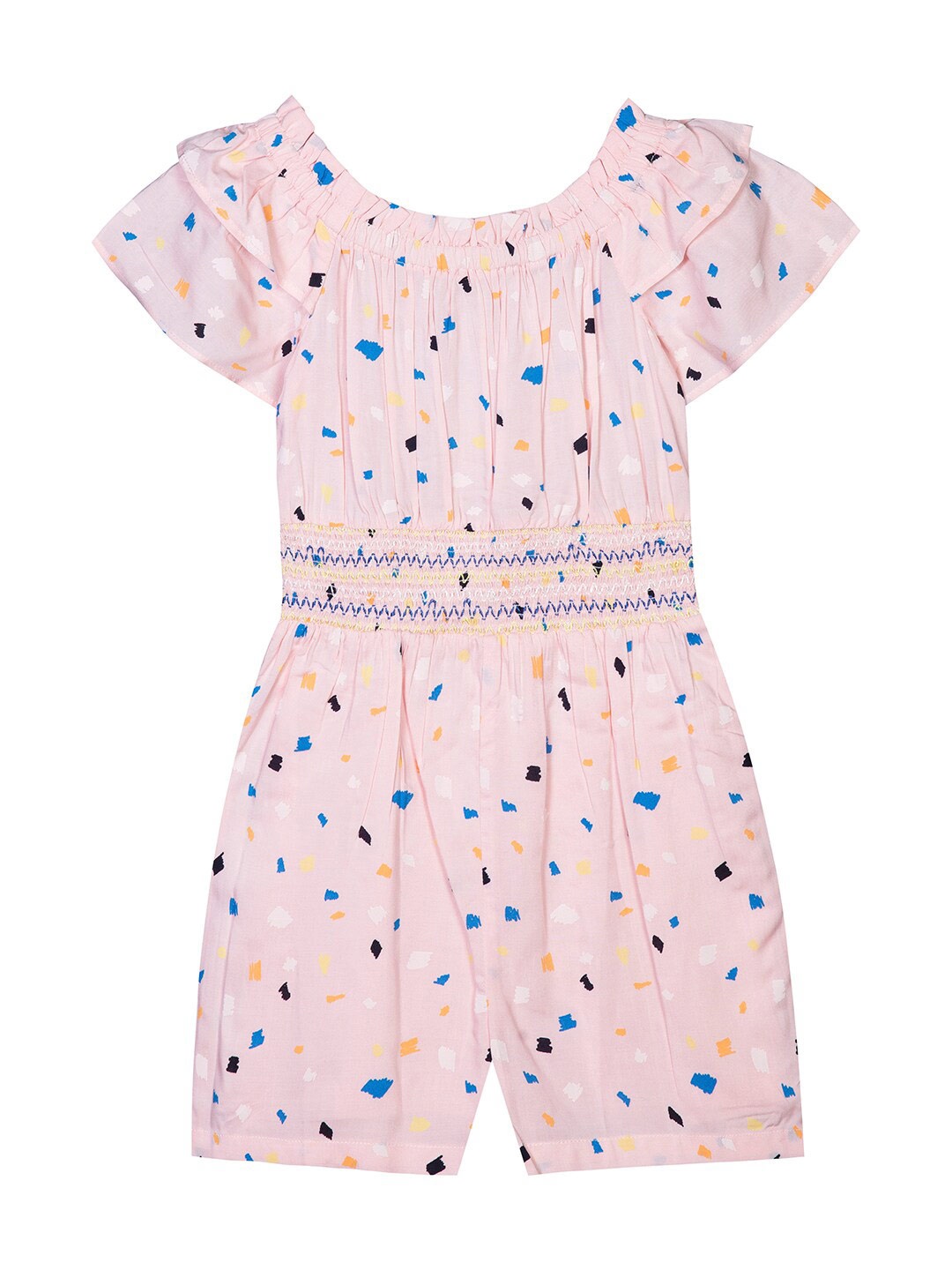 

Budding Bees Girls Printed Jumpsuit, Pink