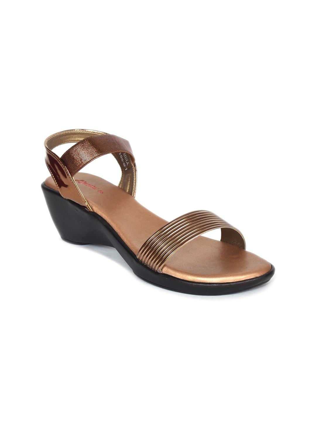 

Ajanta Striped Comfort Heels, Copper