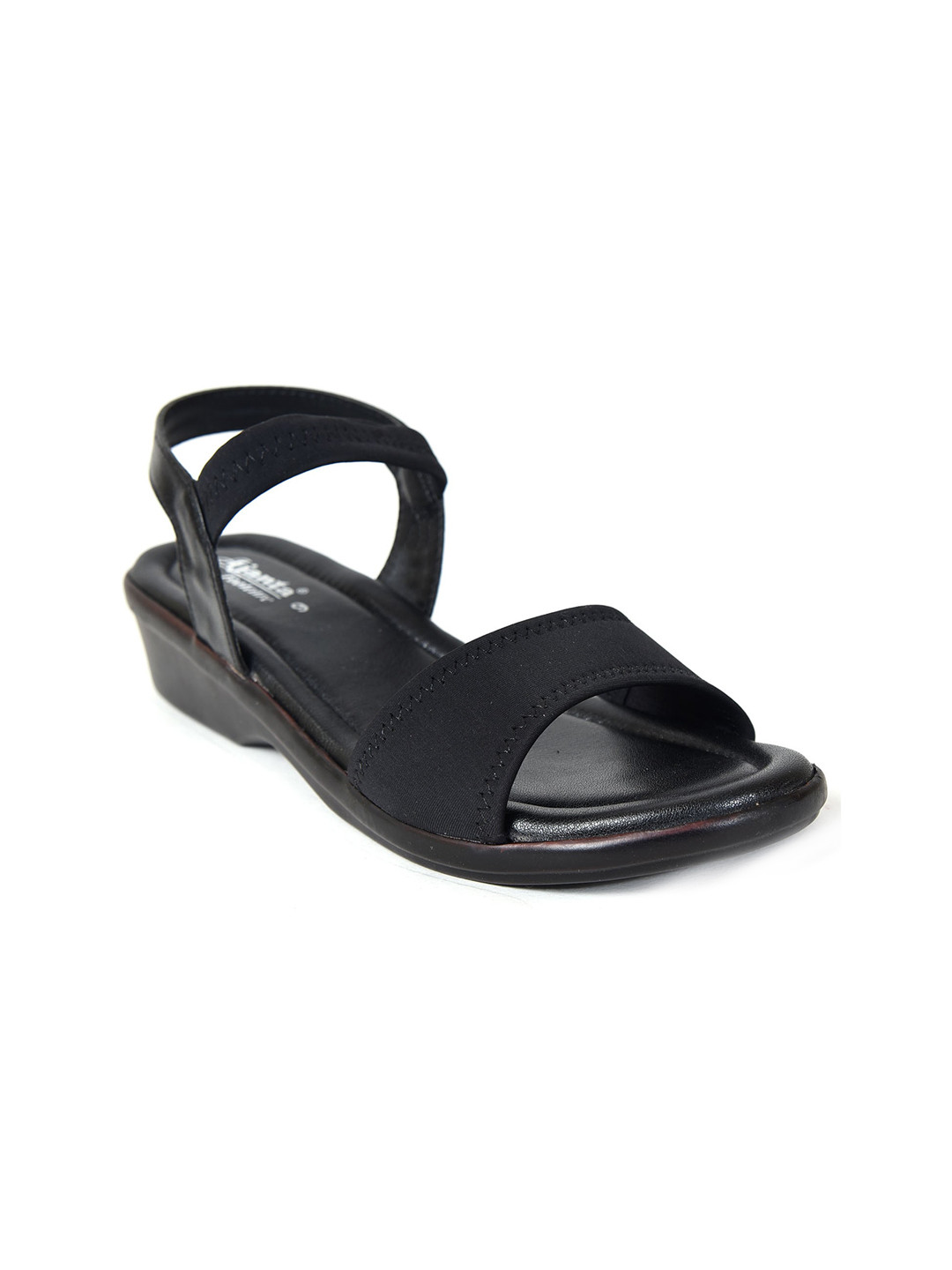 

Ajanta Open Toe Comfort Heels, Black