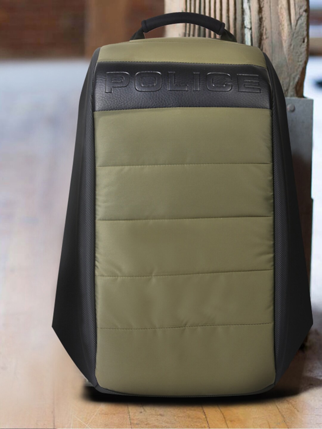 

Police Men Backpack with USB Charging Port, Green