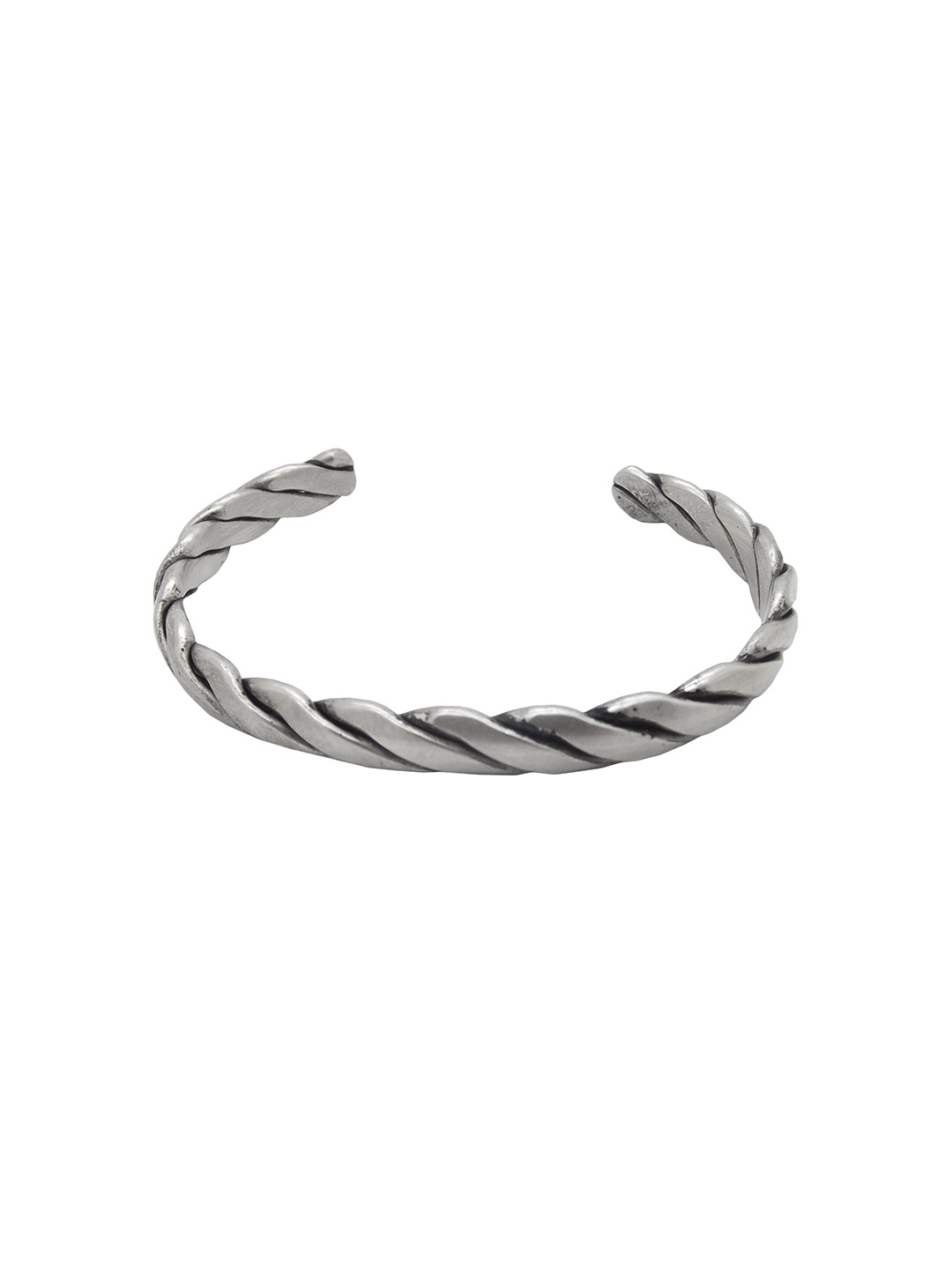 

FEMMIBELLA Men Silver-Plated Cuff Bracelet