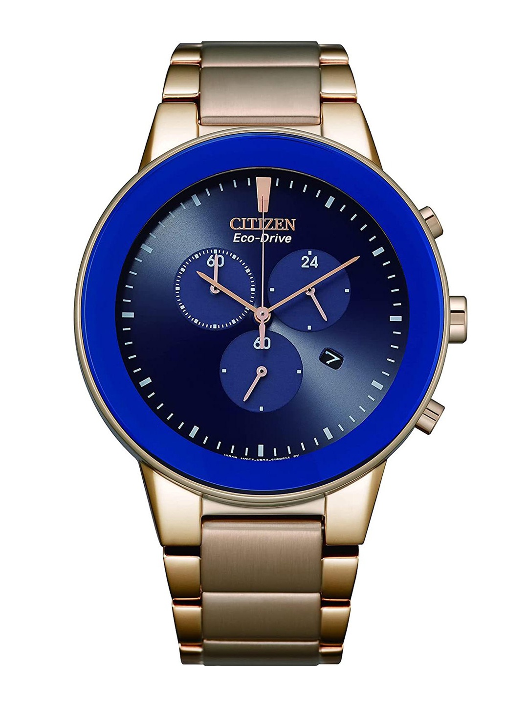 

Citizen Men Dial & Stainless Steel Bracelet Style Straps Analogue Watch AT2243-87L, Blue