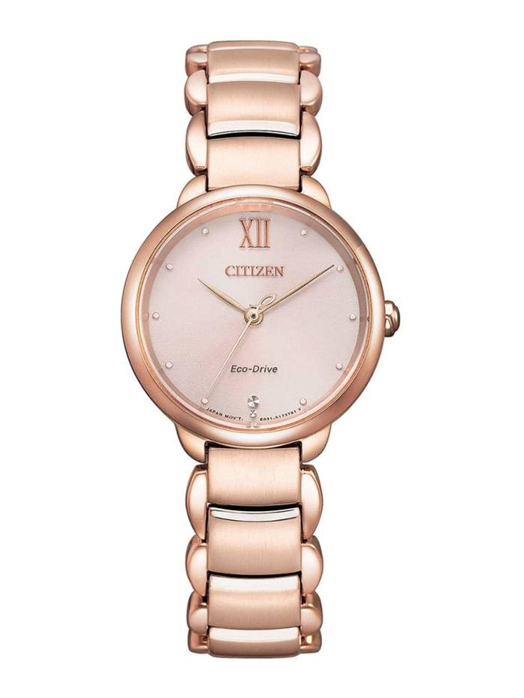 

Citizen Women Bracelet Style Straps Analogue Light Powered Watch EM0922-81X, Rose gold