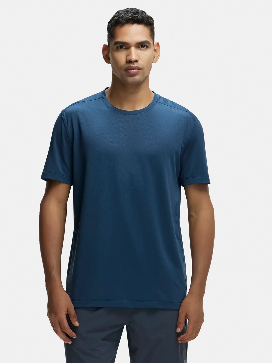 

Recycled Microfiber Stretch Fabric Breathable Mesh Tshirt-MV37, Blue