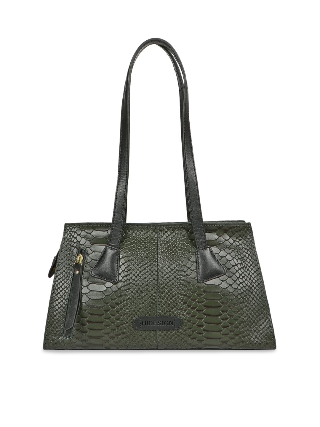 

Hidesign Textured Leather Swagger Shoulder Bag, Green