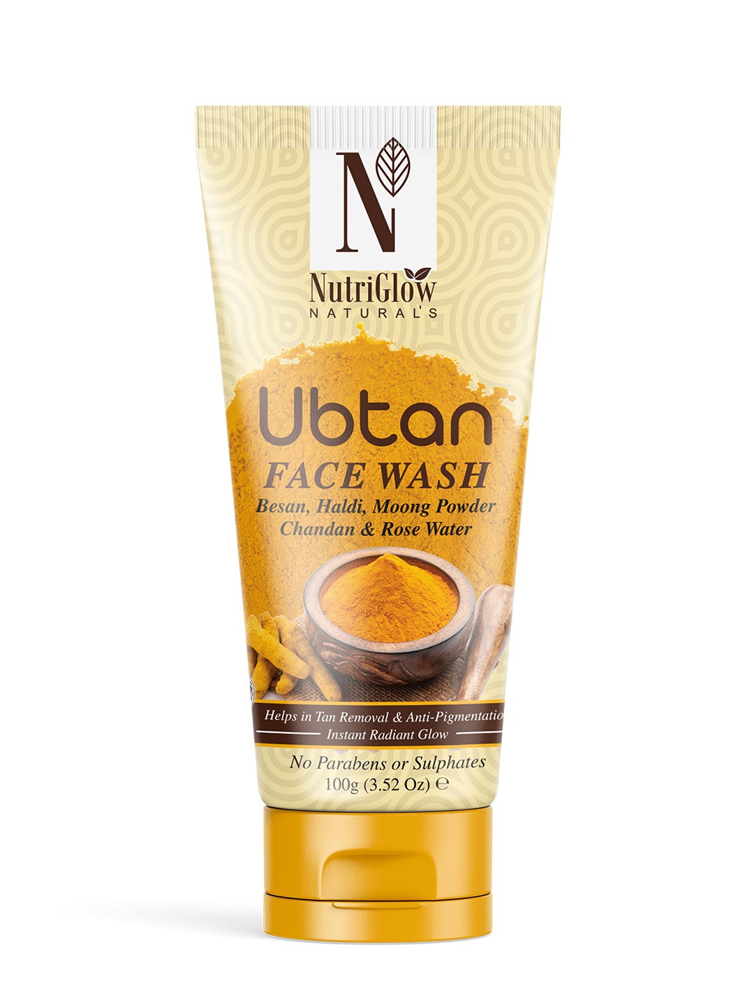 

NutriGlow Naturals Ubtan Face Wash 100 g, Yellow