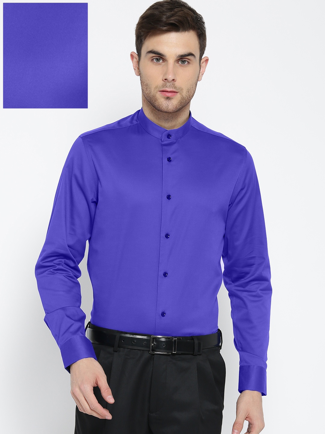

Blackberrys Men Blue Slim Fit Solid Formal Shirt