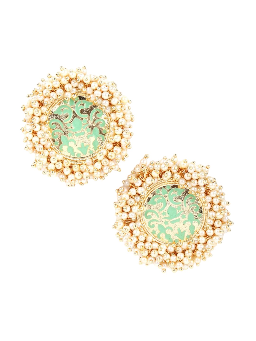 

ODETTE Green Contemporary Studs Earrings