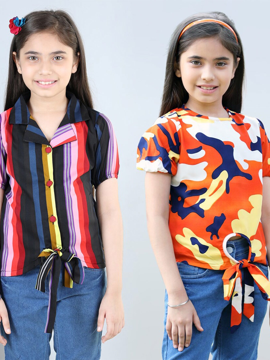 

Cutiekins Girls Pack Of 2 Printed Tops, Black