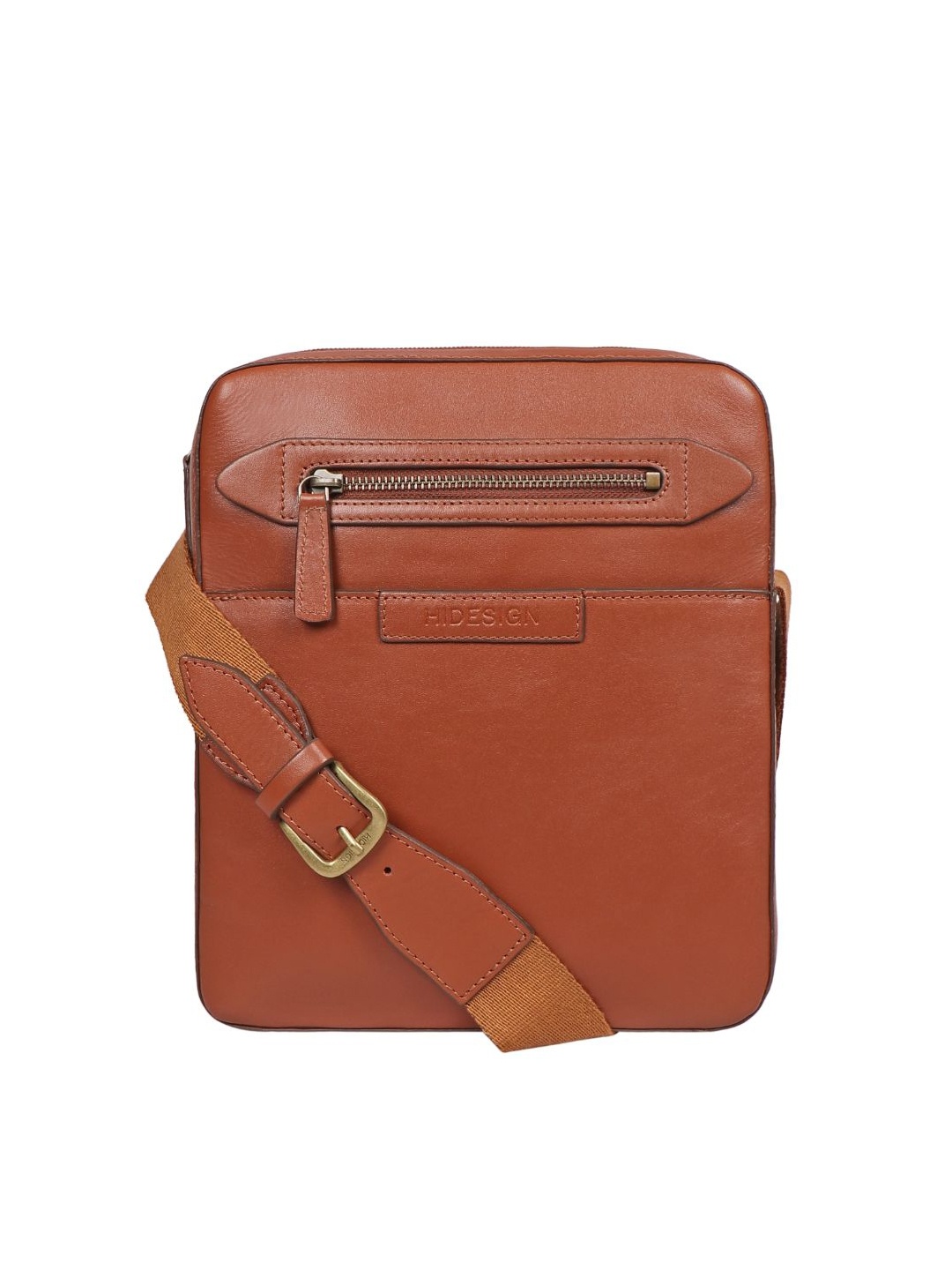 

Hidesign Men Solid Messenger Bag, Tan