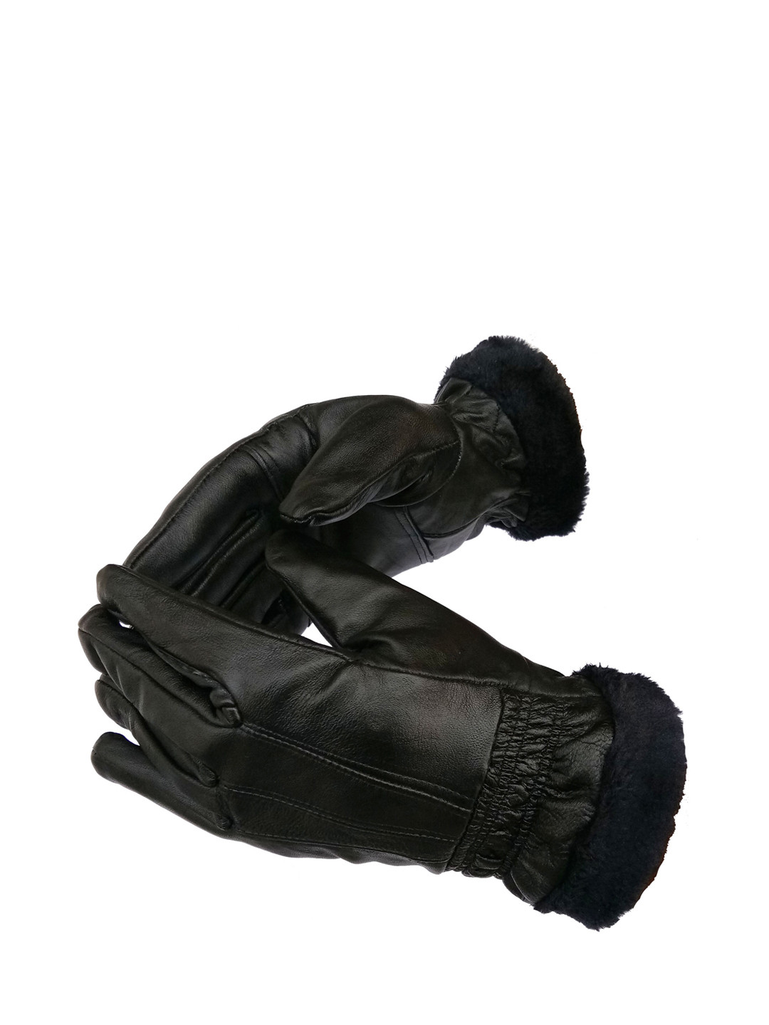 

Alexvyan Women Winter Soft Warm Full Finger Leather Gloves, Black