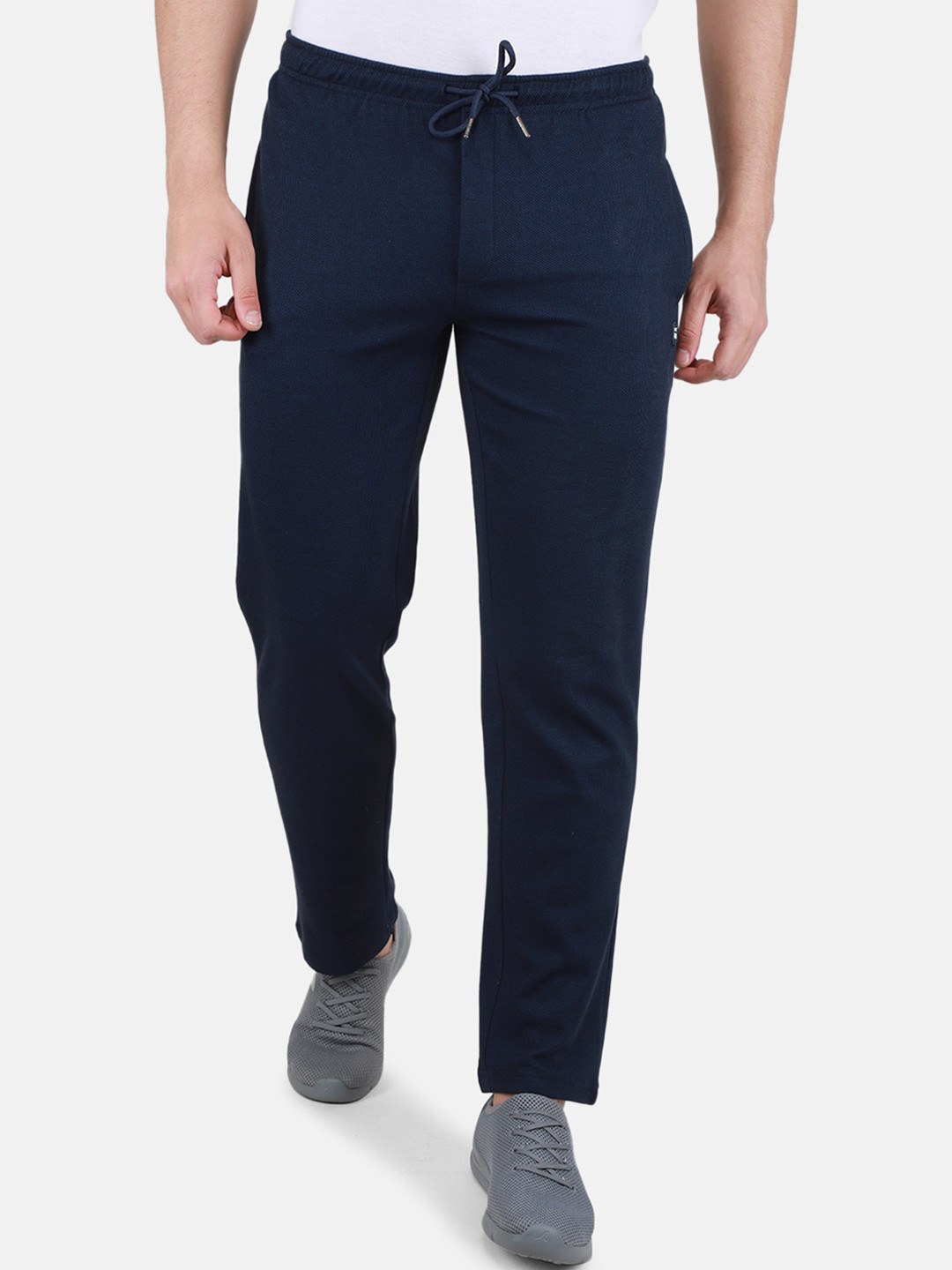 

Monte Carlo Men Mid Rise Track Pants, Navy blue