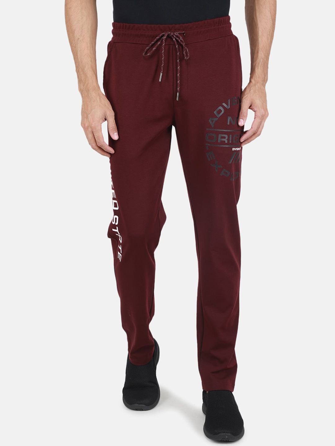 

Monte Carlo Men Mid-Rise Track Pants, Burgundy
