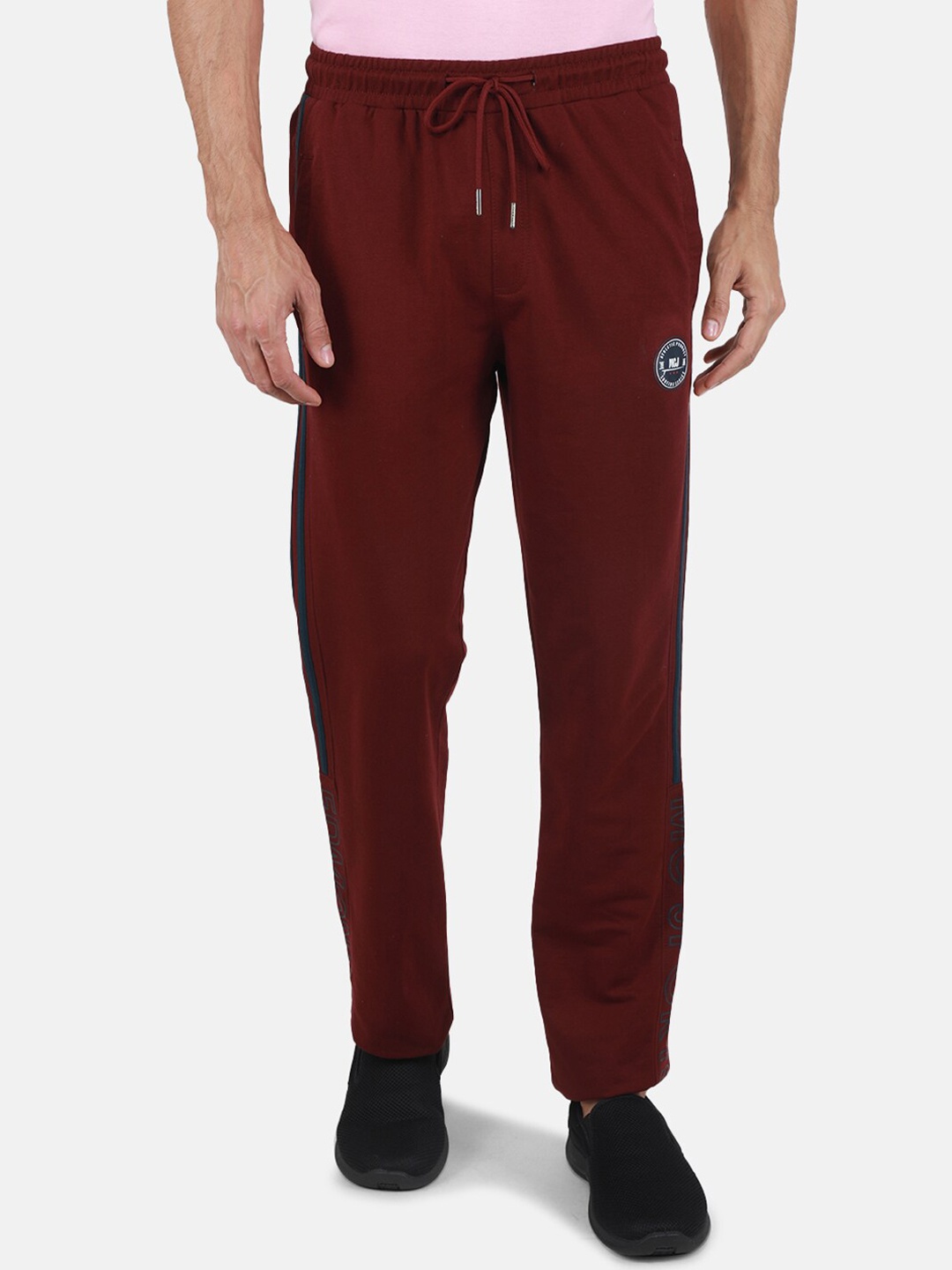 

Monte Carlo Men Mid-Rise Track Pants, Burgundy