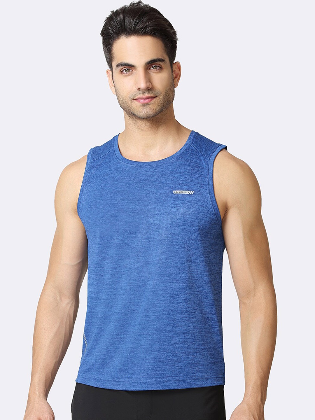 

Van Heusen Performance Men Strong Blue Swift Dry Odour Shield Gym Vest
