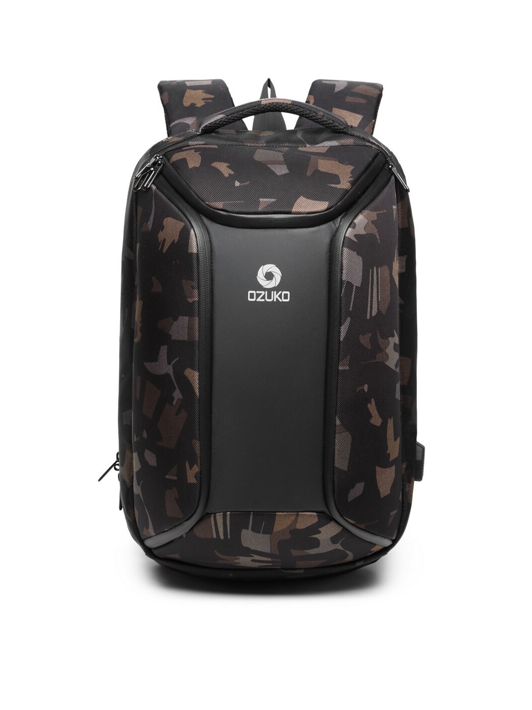 

OZUKO Urban Terain Camo Soft Backpack, Black
