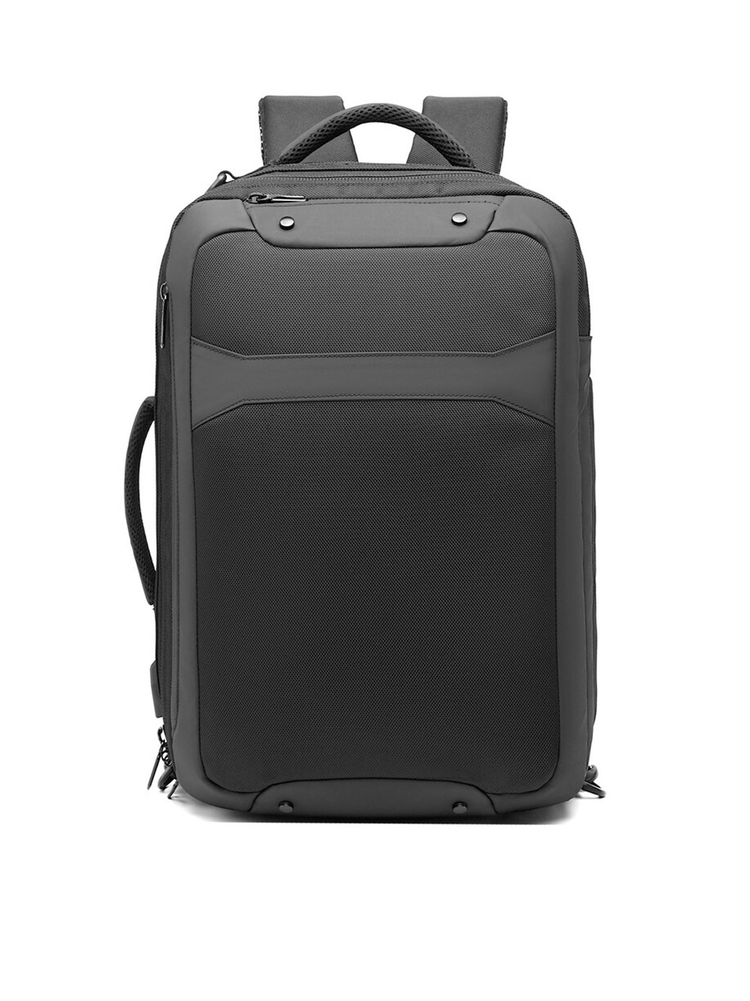 

OZUKO Textured Casual Backpack, Black