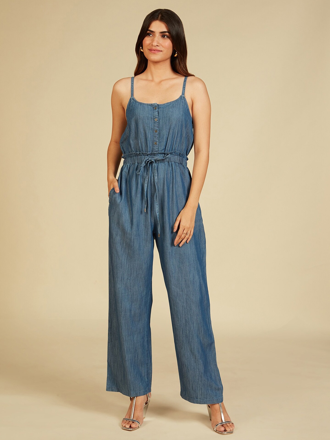 

20Dresses Blue Denim Basic Jumpsuit