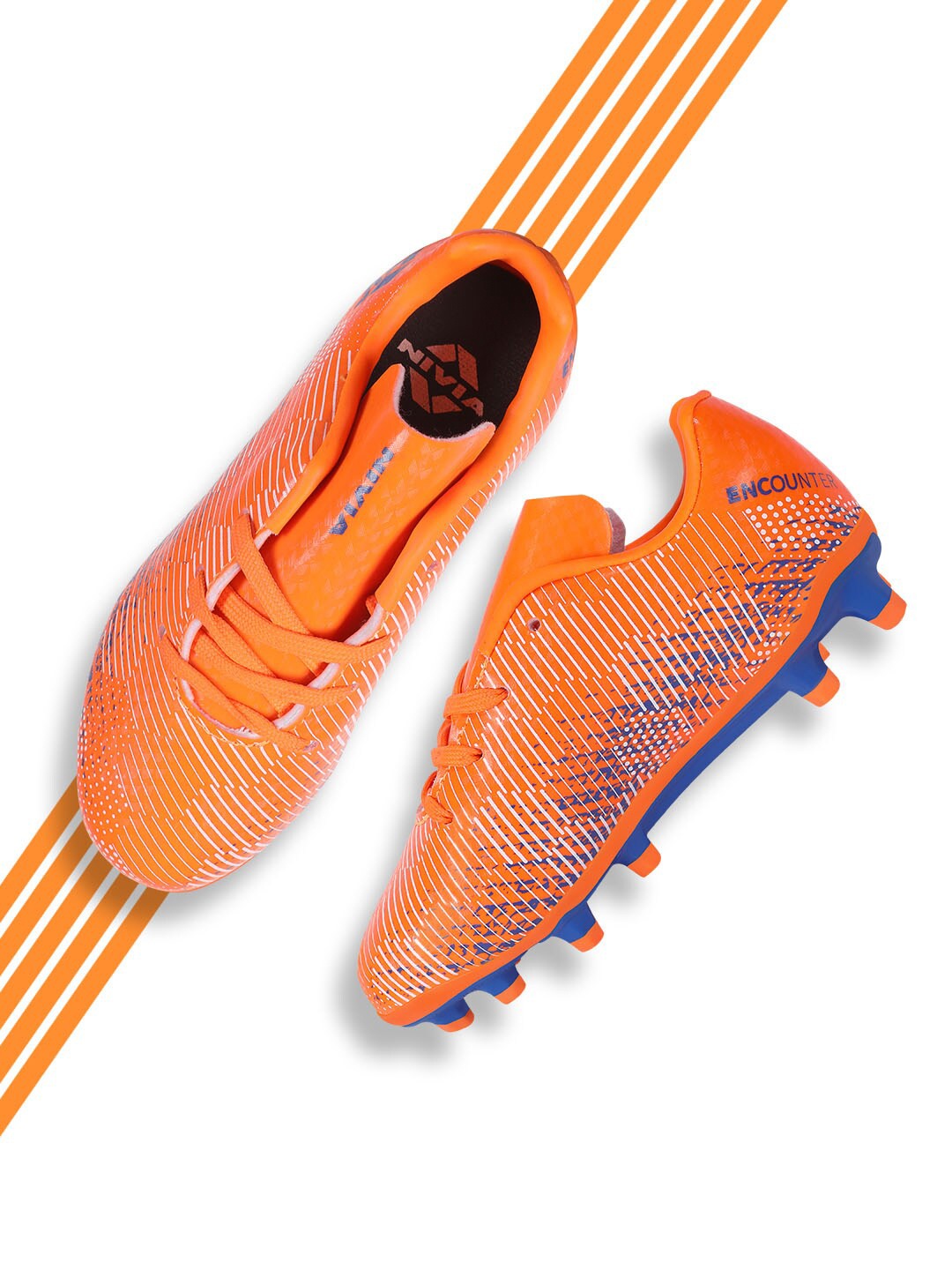 

NIVIA Kids Encounter 9.0 Football Stud Shoes, Orange