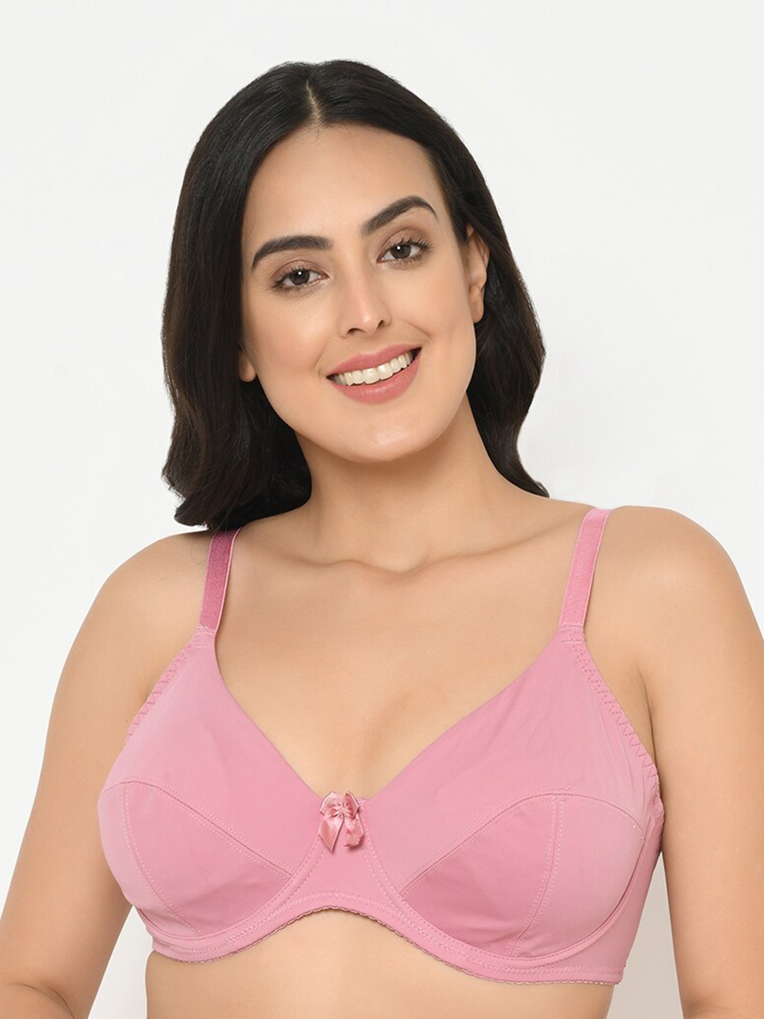 

Da Intimo Plus Size Medium Coverage Underwired Bra, Pink