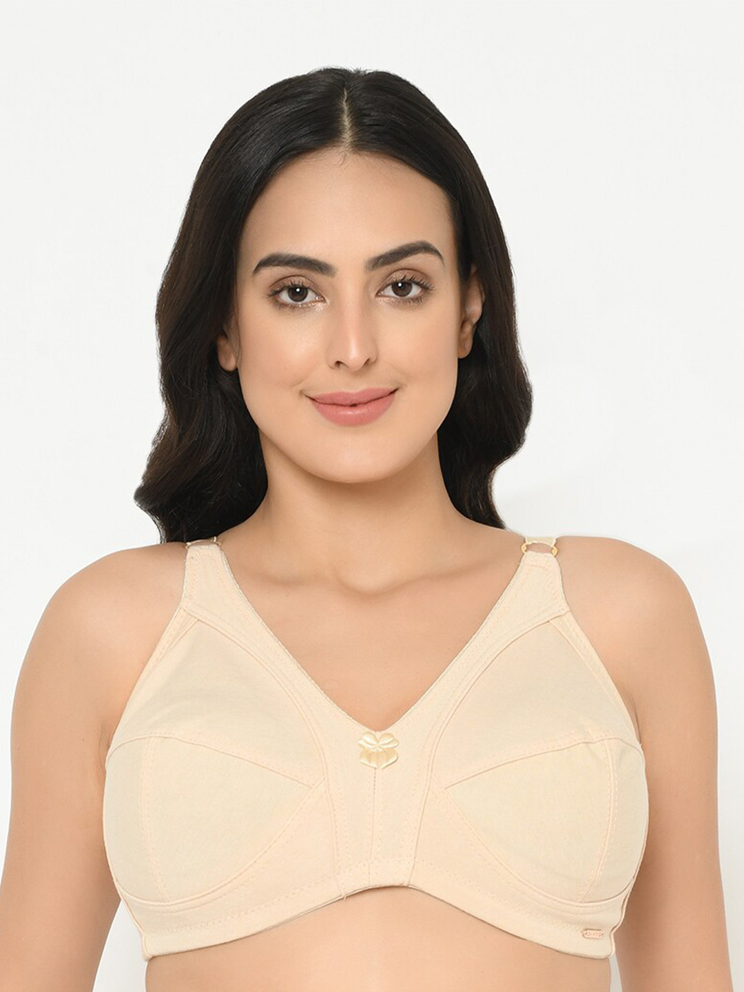 

Da Intimo Women Plus Size Beige Cotton Everyday Bra - Full Coverage