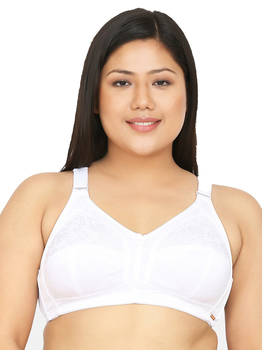 

Da Intimo Plus Size Non Padded Cotton All Day Comfort Everyday Bra, White