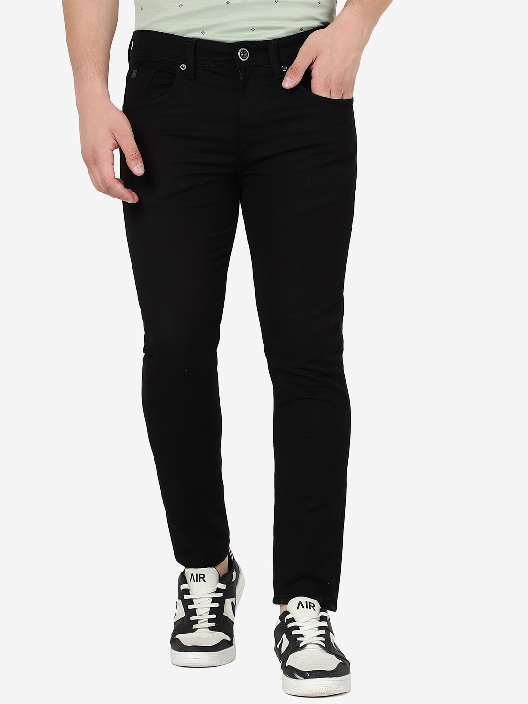 

JADE BLUE Men Cotton Mid-Rise Slim Fit Jeans, Black