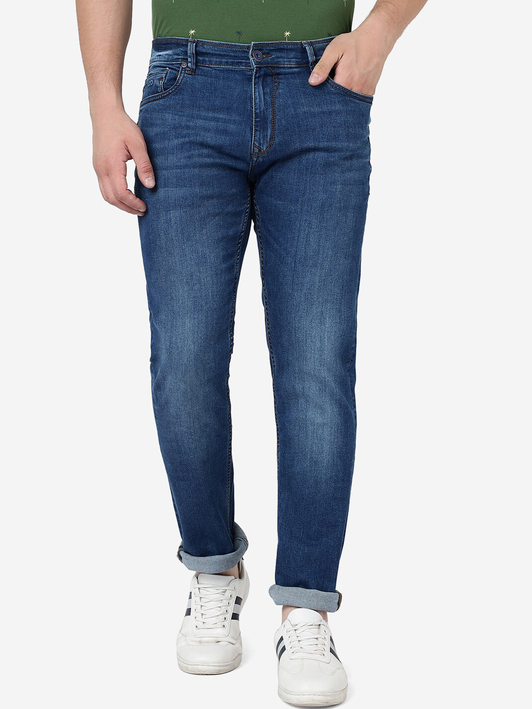 

JADE BLUE Men Slim Fit Light Fade Cotton Jeans