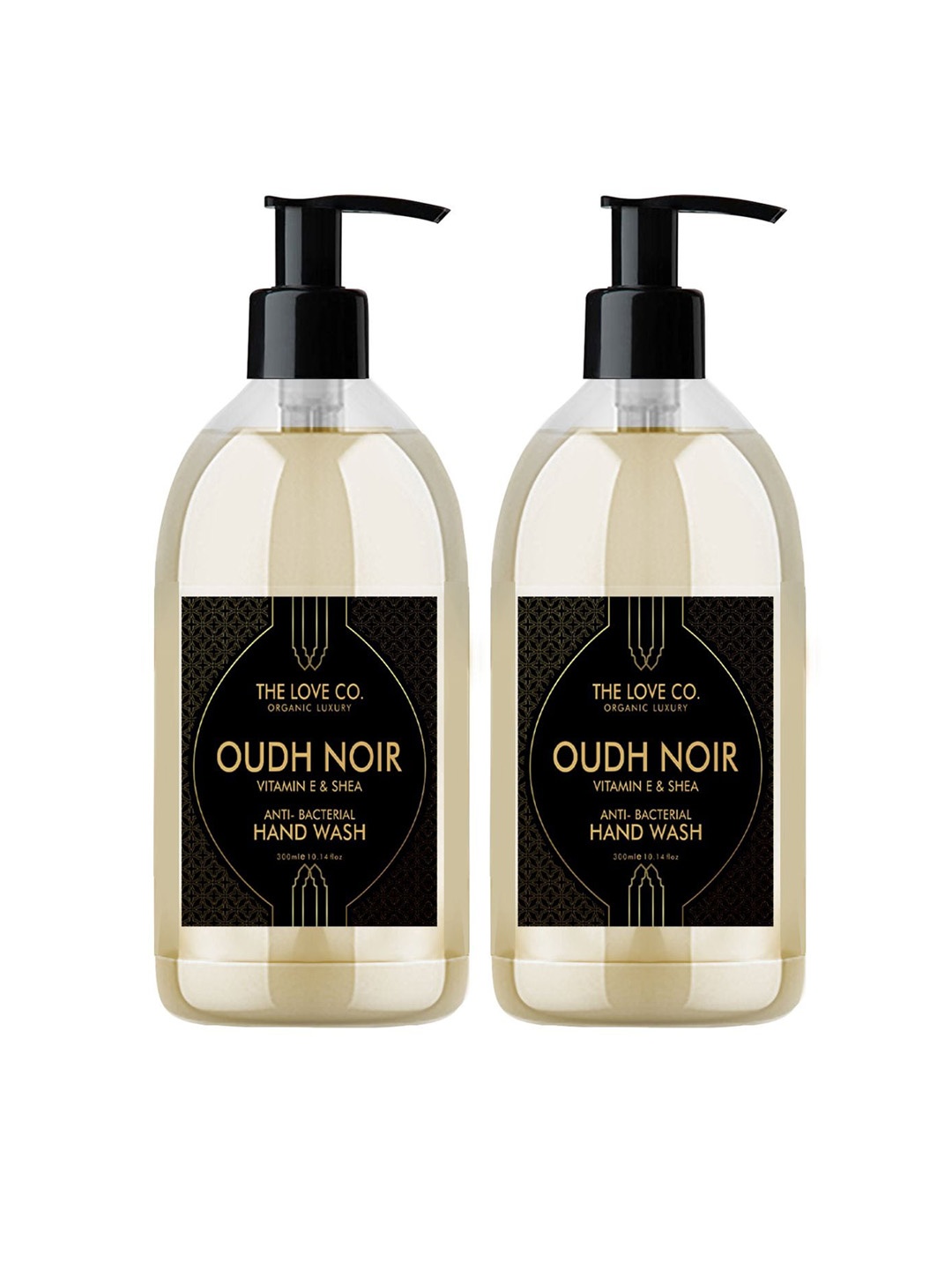 

THE LOVE CO. Set Of 2 Oudh Noir Vitamin E & Shea Anti-Bacterial Hand Wash - 300 ml Each, Green