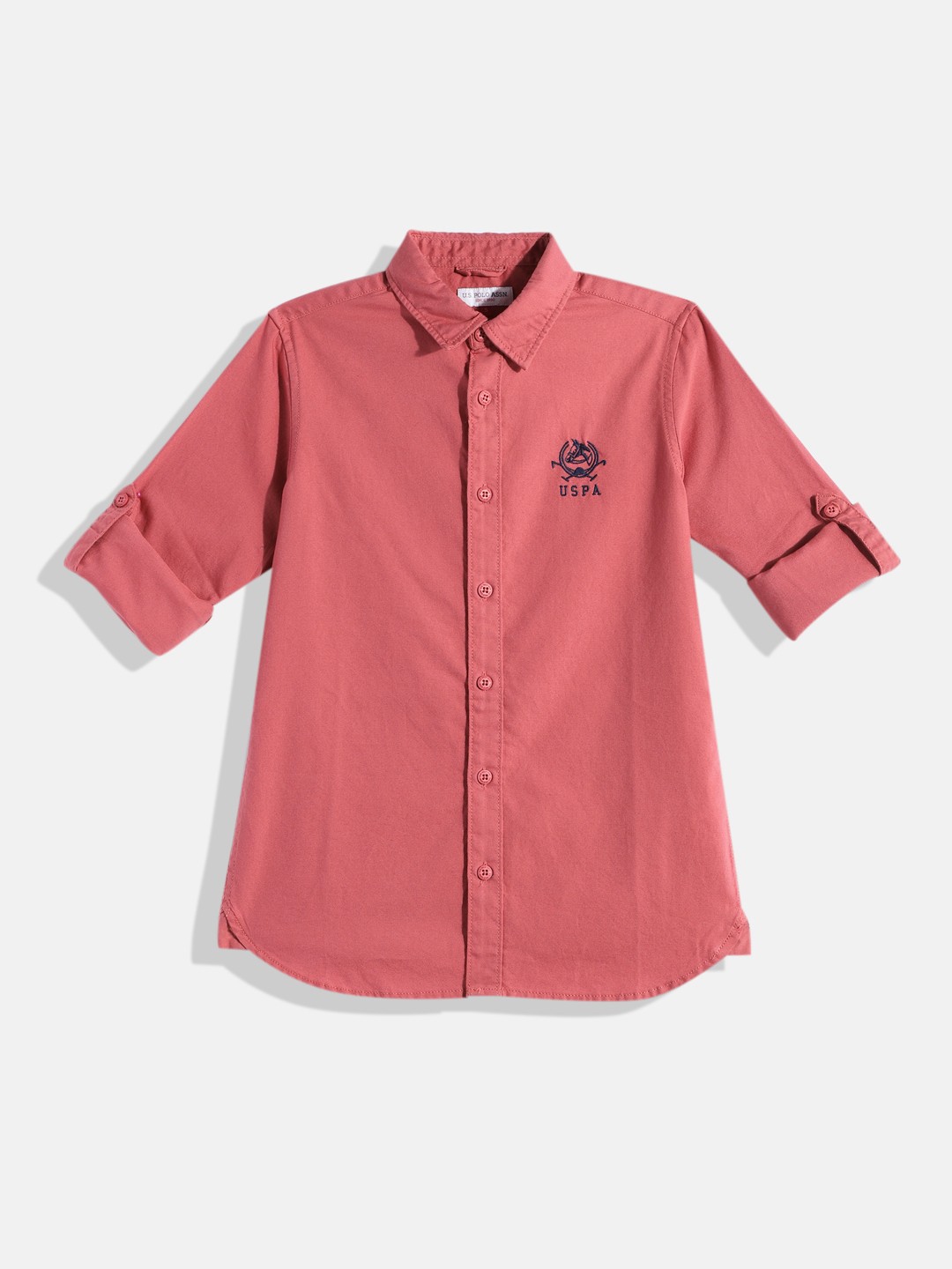 

U.S. Polo Assn. Kids Boys Pure Cotton Casual Shirt, Pink