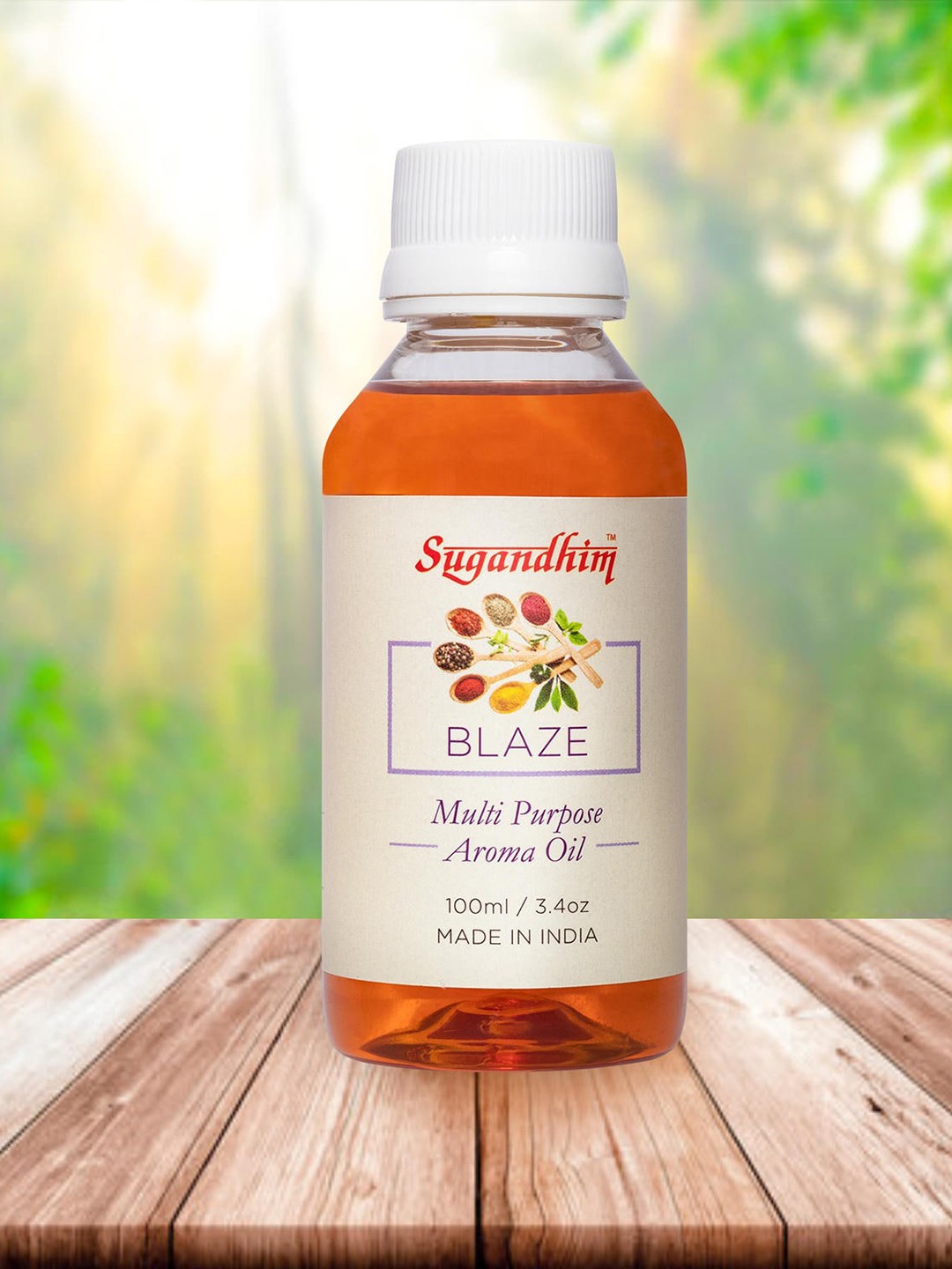 

Sugandhim Blaze Fragrance Multipurpose Aroma Oil 100ml, Orange