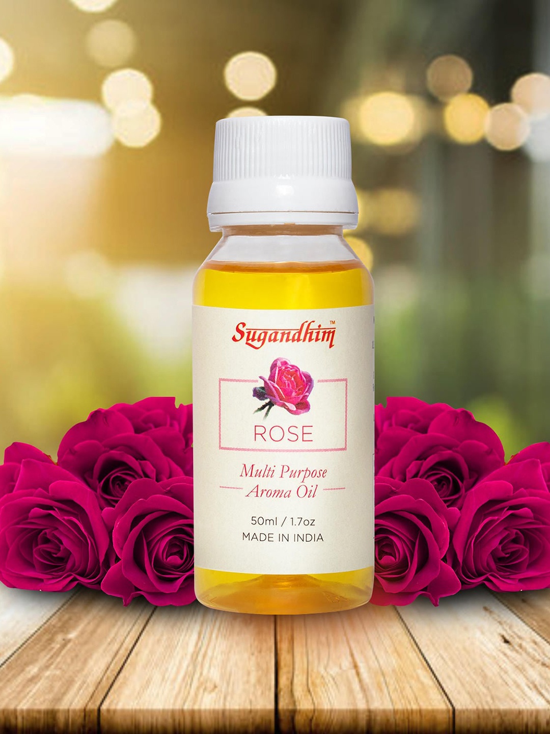 

Sugandhim Rose Fragrance Multipurpose Aroma Oil 100ml, Yellow