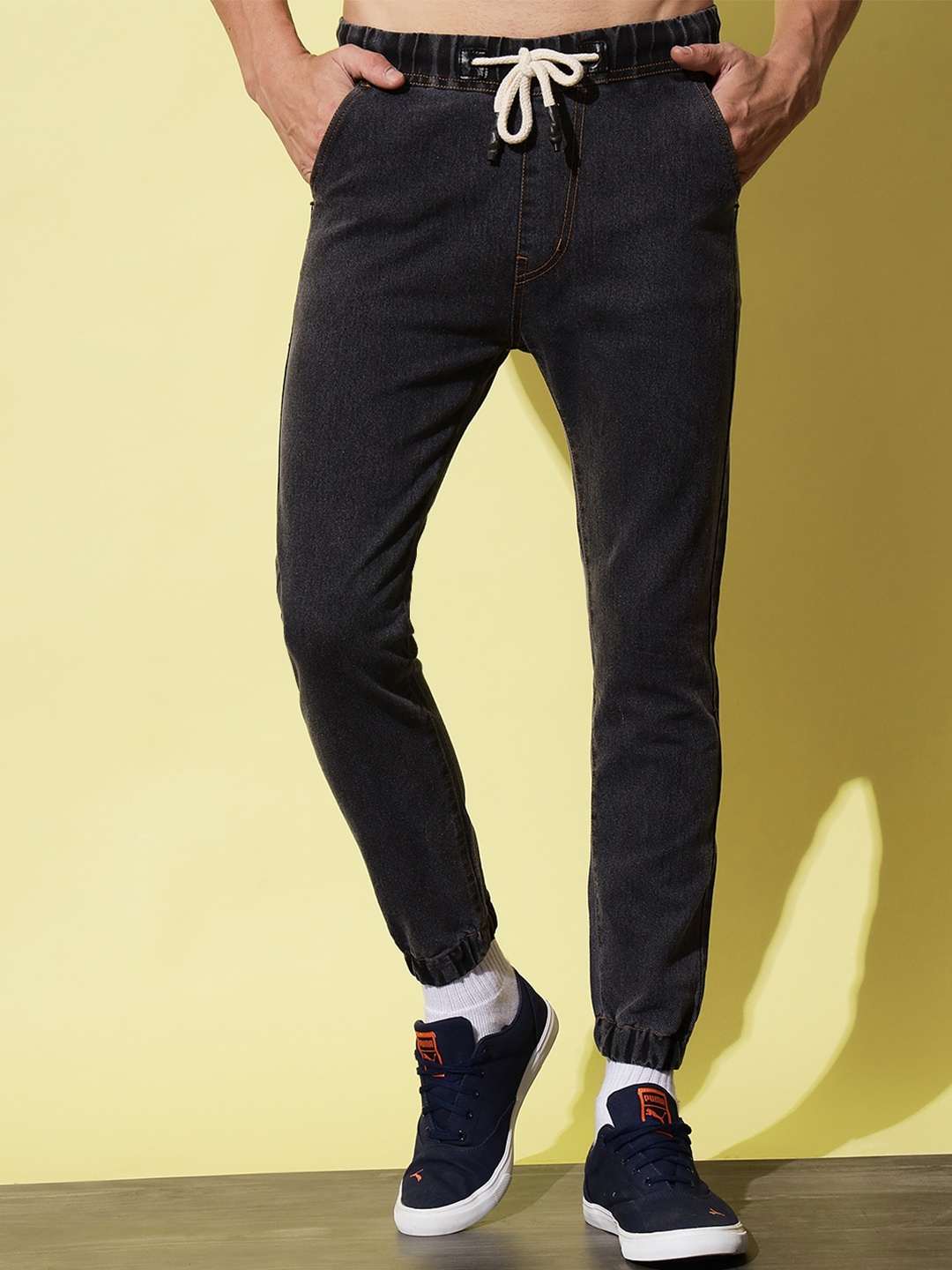 

UNITED DENIM Men Jogger Stretchable Jeans, Grey