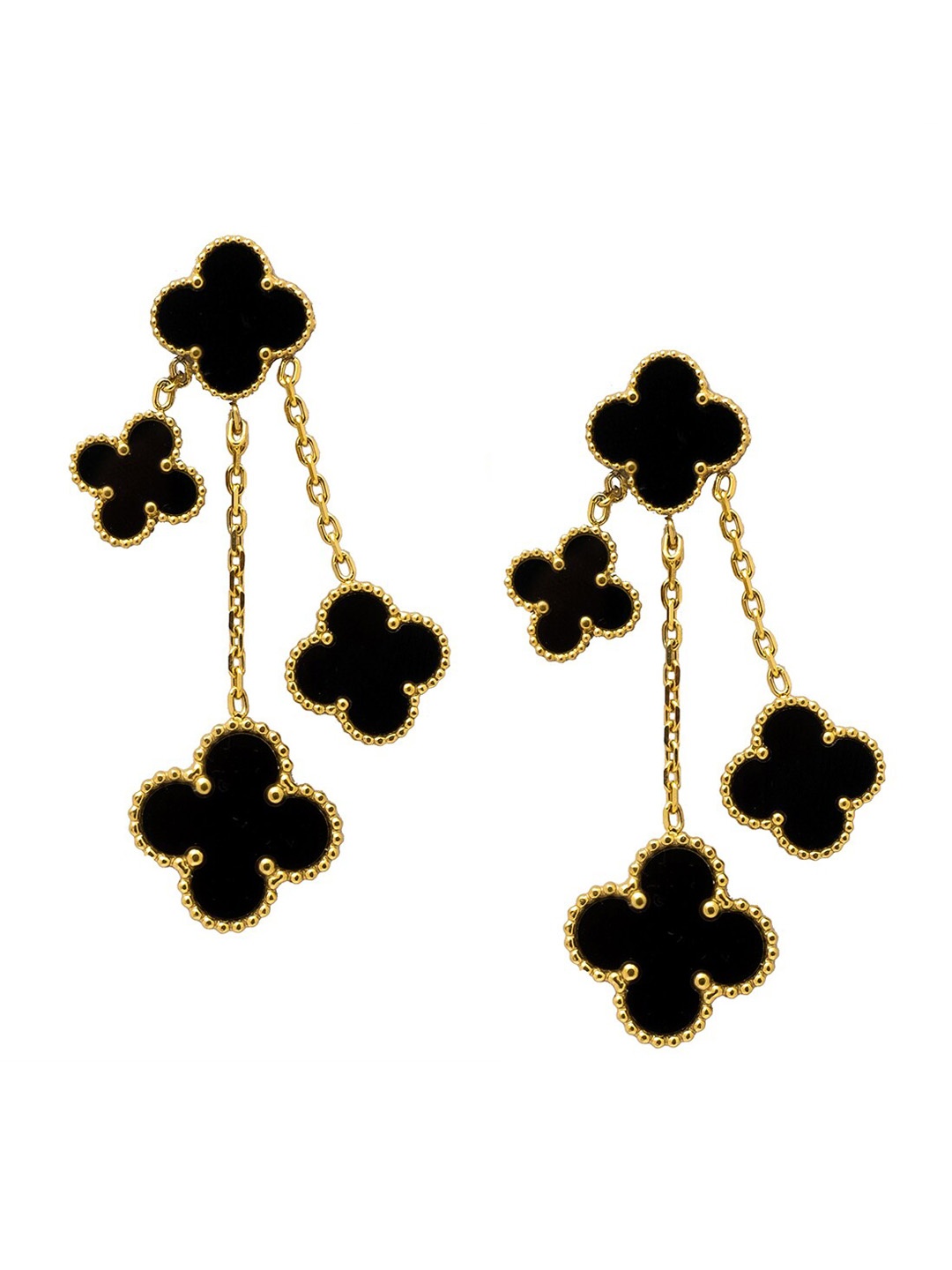 

Moon Dust Gold Plated Floral Shaped Drop Earrings