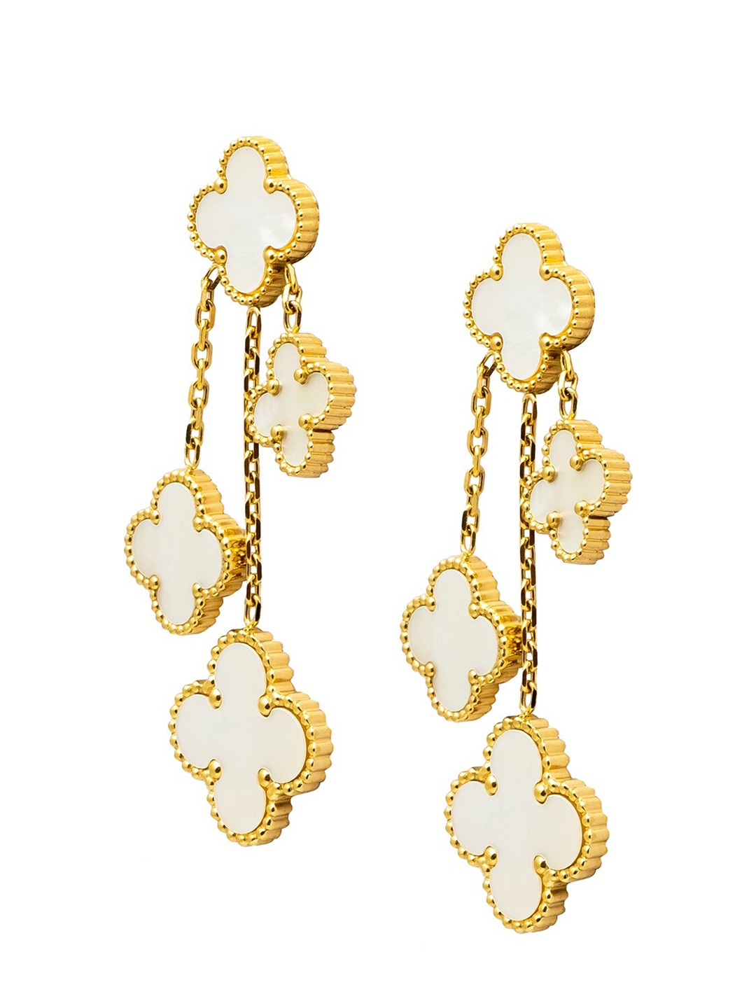 

Moon Dust Gold Plated Floral Shaped Drop Earrings