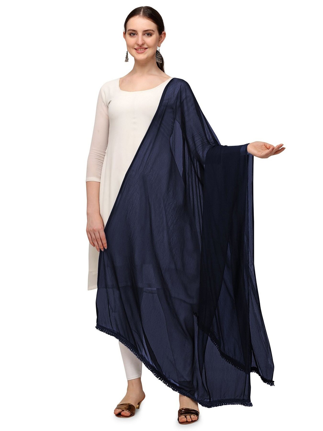 

Nimidiya Dupatta With taping Border, Blue