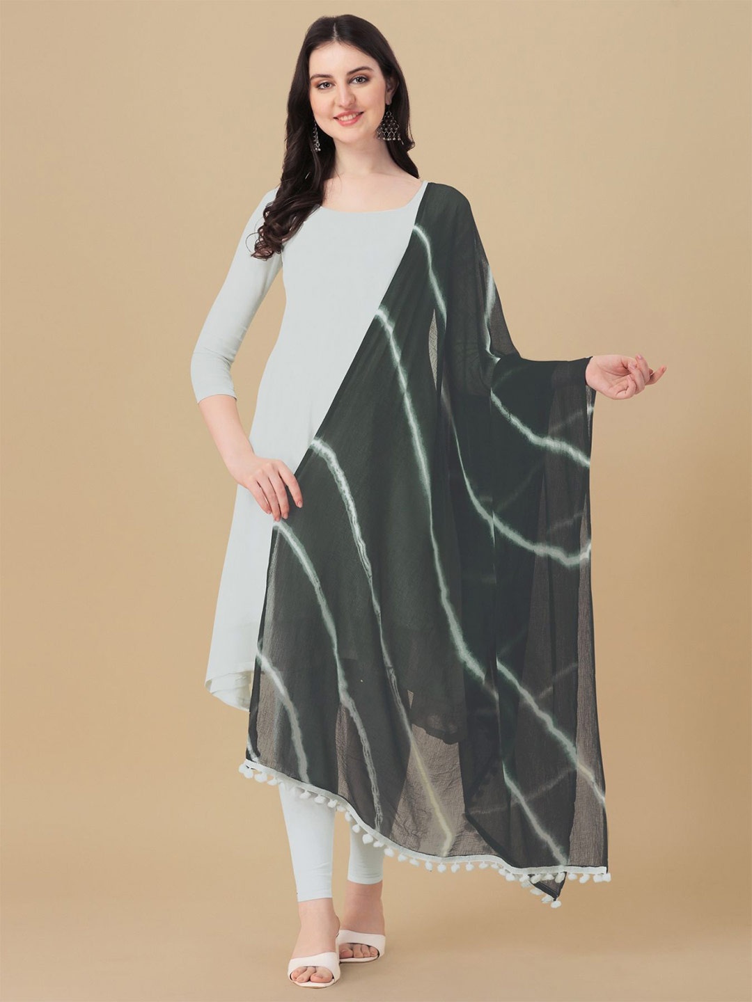 

Nimidiya Leheriya Dyed Dupatta, Grey