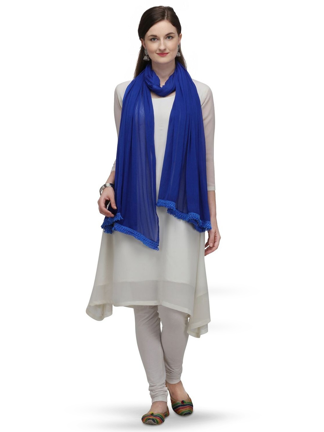 

Nimidiya Dupatta With taping Border, Blue