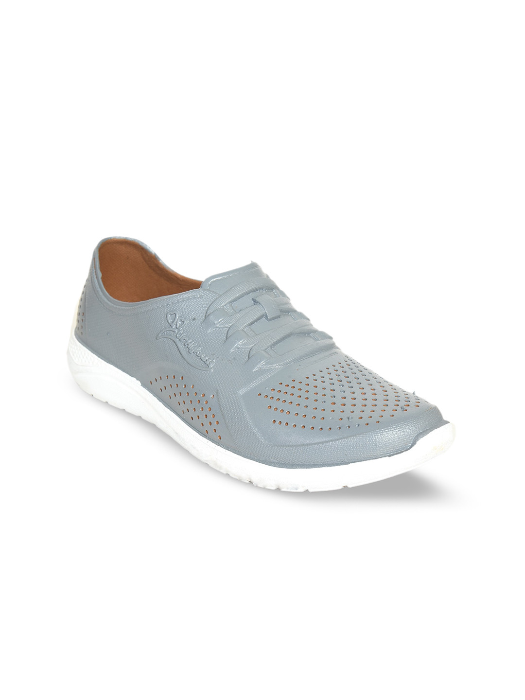 

Ajanta Women Perforations Lightweight Comfort Insole Contrast Sole Sneakers, Grey