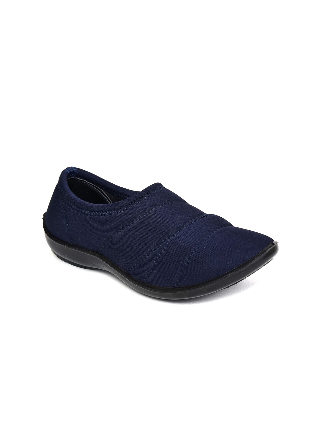 

Ajanta Women Lightweight Comfort Insole Textile Basics Slip-On Sneakers, Navy blue